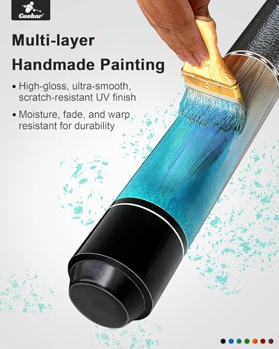 Set of 4 58" 2-Piece Pool Cue Sticks - 4 Distinct Colors, 18-21Oz | Weights 18,19,20,21 oz. Imitation leather grip. For adults/men/women, house bar/league play, or self-use/gift - color: Purple+Red+Teal+Black