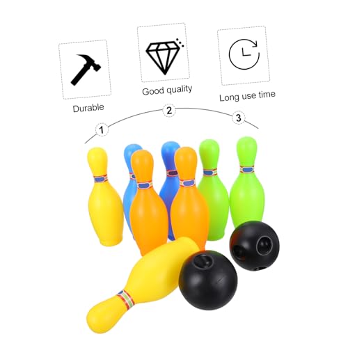 1 Set Bowling Pins Balls Early Educational Sports Game for Interactive Gatherings Parent Fun Enhance Coordination Athletic Skills