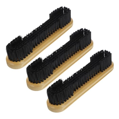 POPETPOP 3pcs Billiard Table Brush Set Pool Table Cleaning Brushes for Felt and Rail Maintenance Soft Bristles for Billiards Supplies