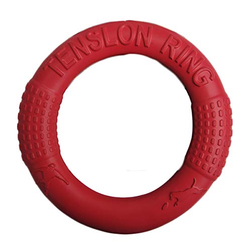 Dog Disc Toy Flying Ring Pets Flying Disc Dog Chew Toys Non-Toxic Fitness Ring Dogs DT103 Red 10.8 inch - color: Red, size: 10.8 inch