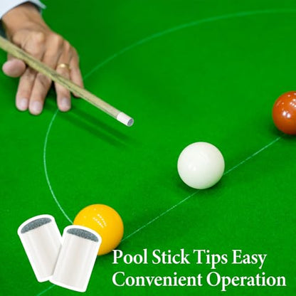 40PCS Slip on Pool Stick Tips Replacement Kit, 2 Sizes Premium Pools Cue Tip, Pool Tips for Pools Sticks No Glue or Tool Required Billiard Cues Accessories Cues