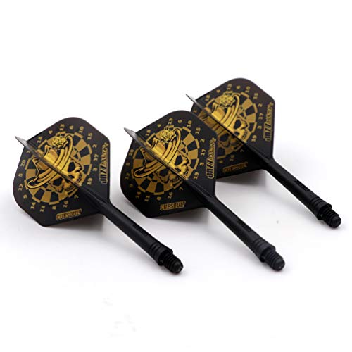 CUESOUL ROST Integrated Dart Shaft and Dart Flight Standard/Slim/Diamond/Big Wing/Tear/Diamond - color: 28mm-Standard Shape-King Skull