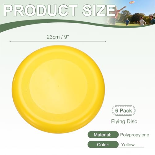Soft Flying Disc, Sports Flying Discs All Ages Outdoor Flying Disc Training Playing Lightweight Durable - color: Yellow