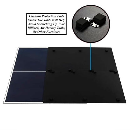 Foldable Indoor Official Size Table Tennis Conversion Top Ping Pong Tabletop with Retractable Net and Premium EVA Foam Padding Easy Storage with Fold-Up Design Double Sided PVC Finish