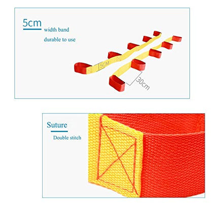 Sonyabecca Cooperative Band Walker Race Band Set for Team Building Games, 5-Person Team Walking Bands, Available in Single or 2-Pack Sets for Kids & Adults - size: 1 Set 5-Legged
