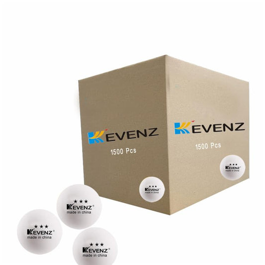 KEVENZ 1500-Pack Ping Pong Balls, 3 Star Advanced Table Tennis Balls, Bulk Outdoor and Indoor Ping-Pong Ball for Training, Competition and More - color: White