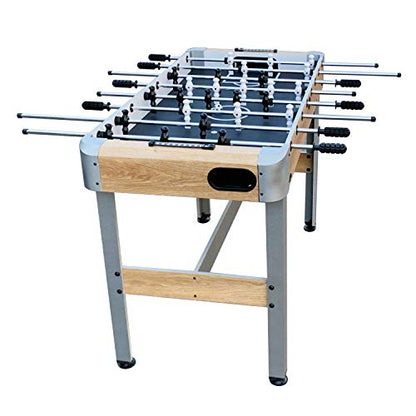 Hathaway Amherst Foosball Table Adult Size - 48-in Foosball Table for Adults & Kids with 2 Foosball Balls & ABS Molded Players - Complete Soccer Table Game Set for Family Game Rooms & More - Light Oak