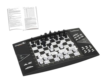 Lexibook, Chessman® Elite, Interactive Electronic Chess Game +, 64 Levels of Difficulty, LEDs, Family Child Board Game, Black/White, CG1300 - style: CG1300