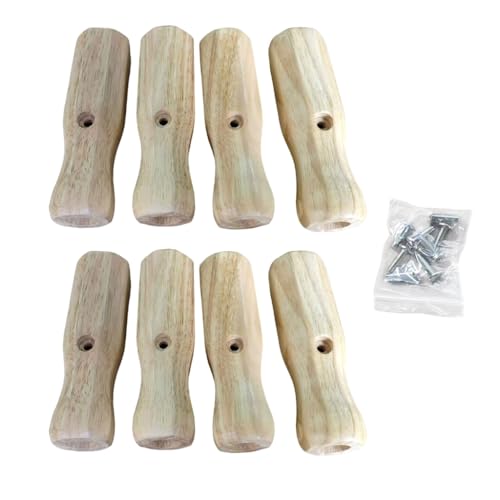 Table Soccer Handle, 8Pcs Wood Soccer Handle Grip Foosball Table Top Game Replacement Handle Part Foosball Accessories - color: natural wood color