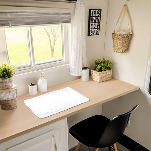 Kaboon Universal Tabletop 60"x18", Solid One-Piece Melamine Table Top, L-Desk Floating Desk DIY, Home and Office, Light Walnut - color: Light Walnut, size: 60x18