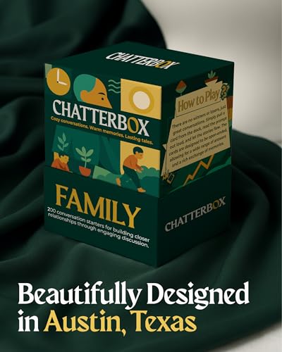 Chatterbox Conversation Cards for Families & Parents, Share Life Stories & Connect with Family & Get to Know You Game, Perfect for Game Night, Family Reunion, Dinner Table or Road Trips, 2+ Players