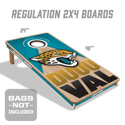 YouTheFan NFL 2' x 4' Slogan Series Professional Wood Cornhole Game - color: Jacksonville Jaguars
