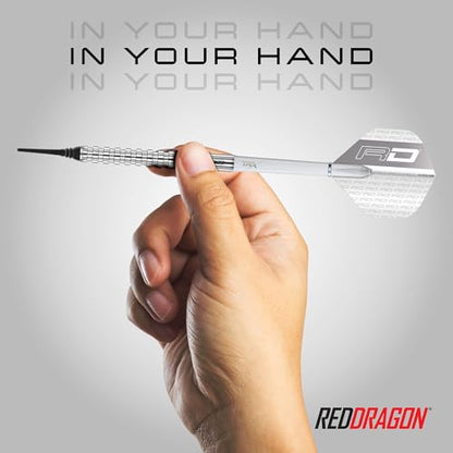 RED DRAGON Darts - Amberjack | Javelin | Pegasus | Razor Edge - Professional Tungsten Soft Tip Darts - Includes Dart Flights and Shafts - size: 18g Barrel / 20g Full Weight