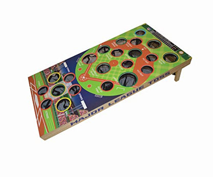 Baseball-Themed Bean Bag Toss Game with UV-Printed Game Board and Hand-Stitched Bean Bags