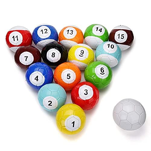 16 Pcs Snooker Balls Soccer Table Game Street Ball Huge Billiards Football for Pool Ball Toy Sport Inflatable - color: 7.09in