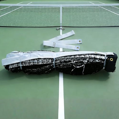 Professional Tennis Net 42ft x 3.5ft – Single Layer, 2.5mm Twisted PE, 4.5cm Mesh, UV/Waterproof, 6mm Steel Cable – Complete Kit for Court, Backyard or Driveway