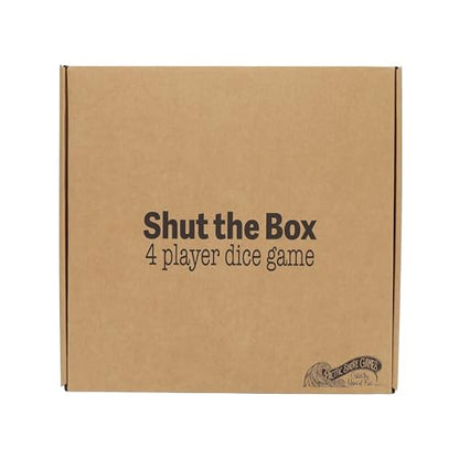 Pacific Shore Games Shut the Box Game 4 Player, Black Stained Wood, Dice Games, Wooden Board Games for Adults, 10 Number Tiles, 12 inch Board - color: Black