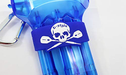 L-style Dart Case: Krystal One Hard Shell Dart Set Holder for Soft Tip and Steel Tip - color: Blue