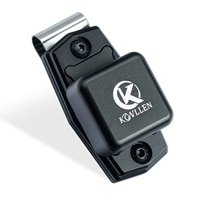 KONLLEN Magnetic Pool Chalk Holder Aluminum Alloy Belt Clip | Portable design, durable metal construction, quick access,metal cue chalk case for pool, snooker and carom - color: Black