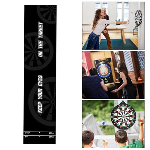 Genérico Darts Mat | 300 x 34 cm with Rubber Throwing Line | Darts Tip Protection Mat - Home, Rest Room, Indoor, Basement, Training, Game, Tournament - color: Mat 4
