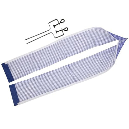‌Table Tennis Net Replacement with Adjustable Bracket - Blue Polyester Net for Indoor & Outdoor Practice