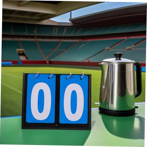 Happyyami 2pcs Portable Dual-Sided Flip Scoreboard for Basketball Games with Quick Flip Mechanism Lightweight Tabletop Score Keeper for Sports Matches Use Design Enhances Visibility and