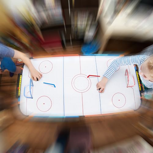 Mini Tabletop Hockey Game Set Including 2 Pcs Goal Nets 2 Pcs Ice Hockey and 2 Sticks Christmas Indoor Desk Novelty Toy Fast Paced Fun Sport Party Games for Xmas Adults