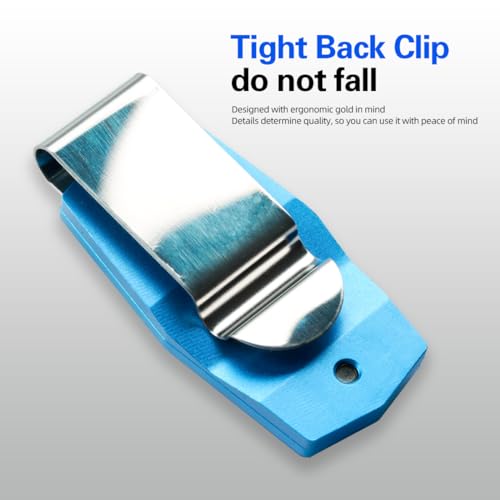 KONLLEN Magnetic Pool Chalk Holder Aluminum Alloy Belt Clip | Portable design, durable metal construction, quick access,metal cue chalk case for pool, snooker and carom - color: Blue