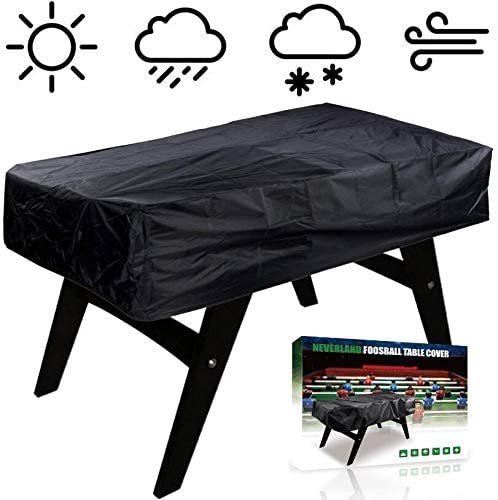 FLR Rectangular Foosball Table Cover 62 x 45 x 19 inch Outdoor/Indoor Dustproof Waterproof Foosball Table Protection Patio Coffee Chair Billiard Soccer Universal Table Cover - Black
