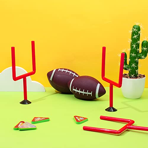 Chuangdi 16 Pcs Flick Football Games Mini Table Top Sports Games with Posts and Plastic Footballs Indoor Football Party Favors Birthday Gifts