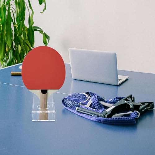 HANABASS Acrylic Table Tennis Paddle Holder Display Stand Clear Ping Pong Racket Organizer Space Saving for Home Office Game Room