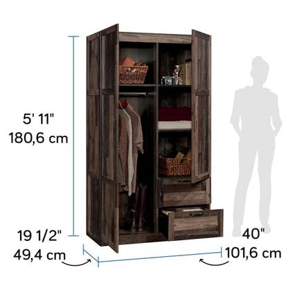 Sauder Miscellaneous Storage Wardrobe/Storage Cabinet/Pantry Cabinet, Reclaimed Pine Finish | Miscellaneous Storage - color: Reclaimed Pine