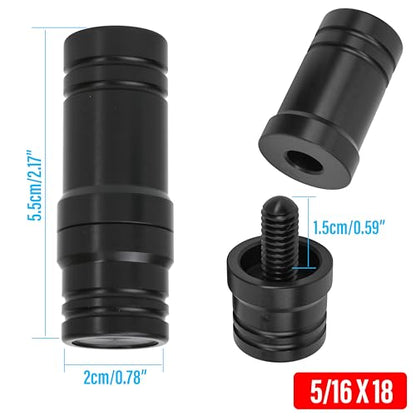 4 Sets Pool Cue Joint Protector, 5 16 X 18 Pool Thread Stick Joint End Protector, Black Plastic Cap for Billiard Players Cues, Joints Tip Caps Kit, Billiards Accessories Equipment