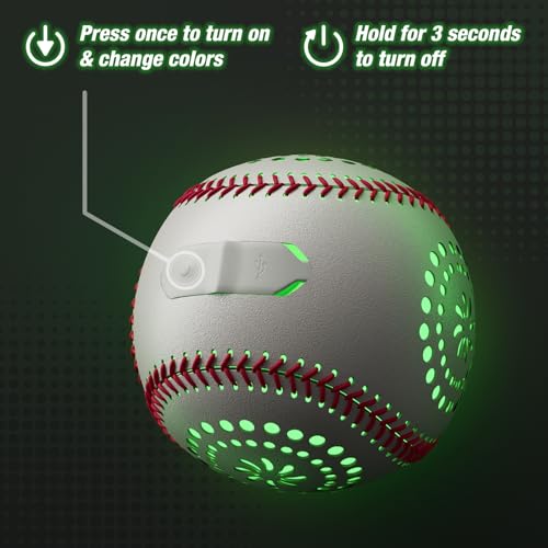 HYES Light up Baseball with LED Rechargeable, 9 Lighting Modes Glow in The Dark Baseball Gifts for Boys 8-12, Official Size Leather Weighted Balls for Day Night Indoor Outdoor Sport Game - size: led baseball- with glove