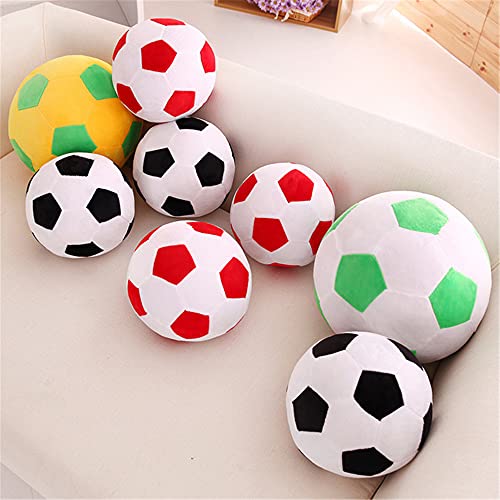 AOQI Plush Soccer Balls - Fluffy Stuffed Toy Soccer Ball Plush Pillow Soft Durable Stuff Soccerball Gift for Kids Boy Baby (Red - White,7.8inch/20cm) - color: Red - White, size: 7.8inch/20cm