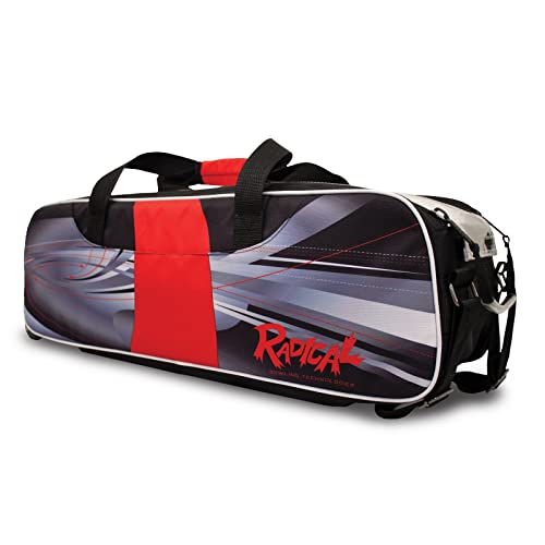 Radical Triple Tote Bowling Bag Black Red