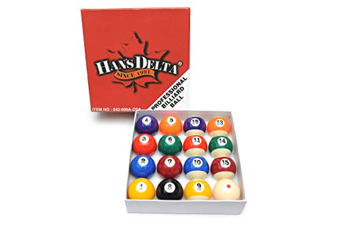 Pool Table Billiard Ball Set - Regulation Size 2-1/4" Full 16 Pool Ball Set … - color: Professional