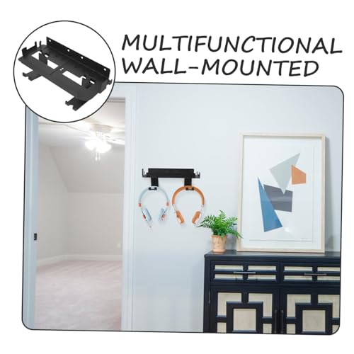 SHOWERORO Game Console Wall Mount for Console Multi-Functional Controller Holder and Headphone Hanger Vertical Storage Rack for Gaming Accessories for Wall Display and Organization