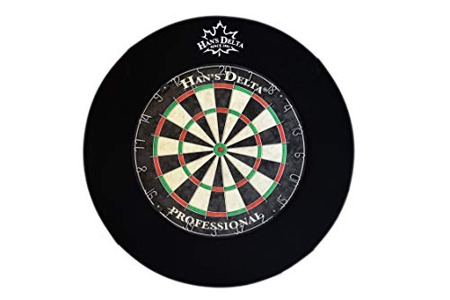 HAN'S DELTA Professional Dartboard Backboard Surround Wall Protector - color: Black Round