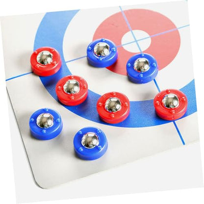 Happyyami 20pcs Tabletop Shuffleboard Pucks Accessory Set Mini Shuffleboard Game Replacement Discs for Home Clubs Entertainment Venues Boost Game Excitement with Red Blue Roller Balls