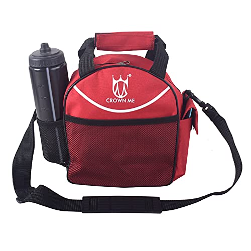 CROWN ME Disc Golf Set with 6 Discs, Mini Disc, and Starter Bag - color: Red