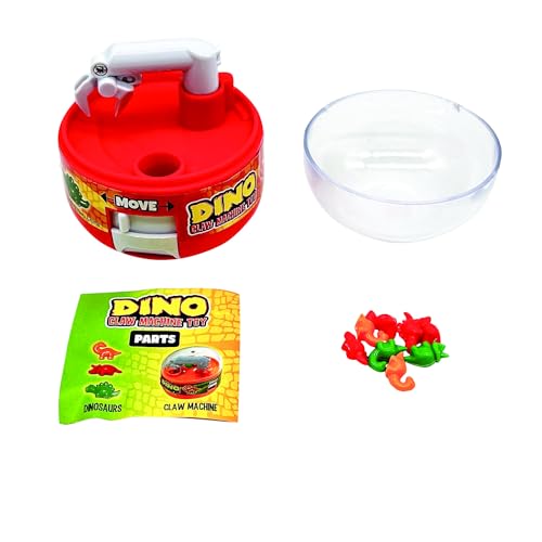 Raymond Geddes Dino Claw Machine Toys for Kids (12 per Box) – Mini Claw Machine Toys with 8 Colorful Dinosaur Prizes