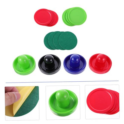 Air Hockey Pushers and Pucks Plastic Replacement Accessories for Standard Table Hockey Game Use High Impact Resistance