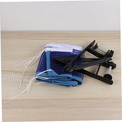 BESPORTBLE Standard Table Tennis Net Post Set Portable Pong Rack Metal Clamp Posts Expandable Net for Play