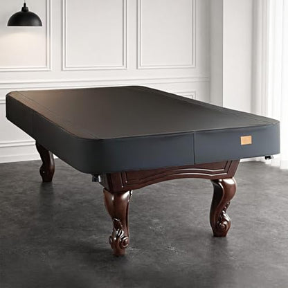 Heavy Duty Leatherette Billiard Pool Table Cover, Waterproof & Tearproof Covers for Pool Table 7/8/9FT Fitted (7 Feet/ Black) - color: Black Charcoal/Matte, size: 7FT-(92"LX 52"WX 8“H)