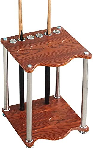 Ball Cue Stand Rack Home Pool Cues Racks,Free-Standing Wood Rack Holds Up to 6 Cues,Billiard Bar Storage Rack,Snooker Billiard Cue Pool Rack 1 Black 40x55x40cm