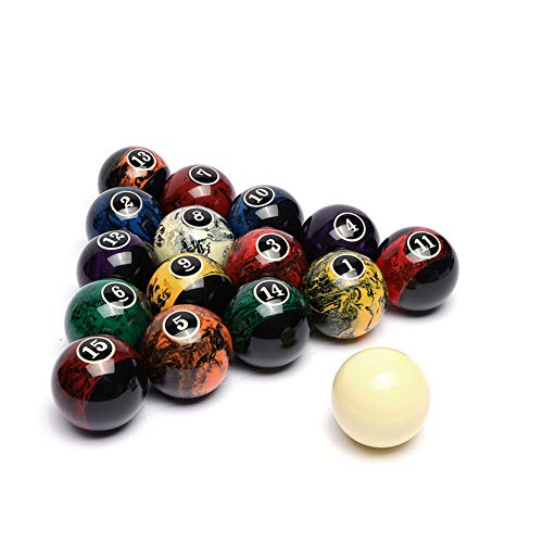 CUPPA Professional Pool Balls/Billiard Balls Set, Complete 16 Balls for Pool Tables - color: Black