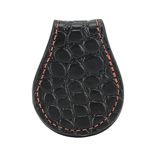 Fockety Leather Engraved Chalk Holder with Octagon Chalk Holder, Magnetic Vegetable Tanned Leather Pool Cue Snooker Cue Chalk Holder Billiard Chalk Holder Billiard Accessories