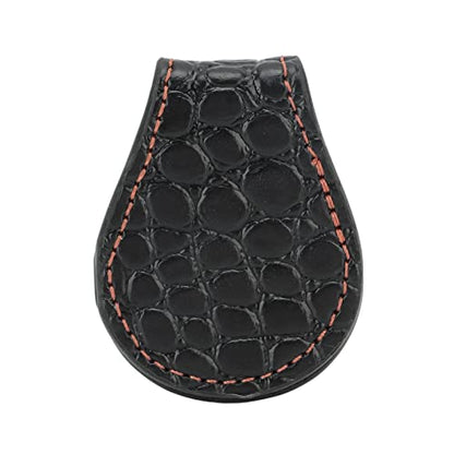 Fockety Leather Engraved Chalk Holder with Octagon Chalk Holder, Magnetic Vegetable Tanned Leather Pool Cue Snooker Cue Chalk Holder Billiard Chalk Holder Billiard Accessories
