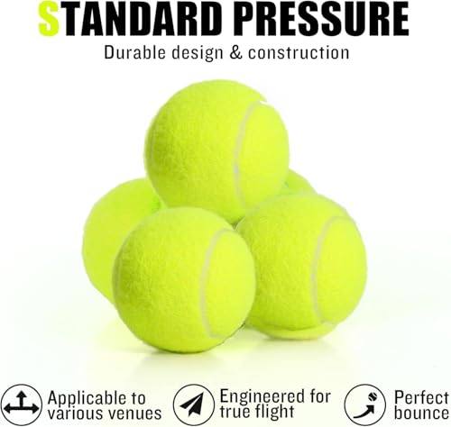 60/120 Pack Tennis Balls, Training Tennis Balls, Pet Dog Playing Balls, Practice Tennis Balls with Mesh Bag for Transport and Beginner Training - color: Yellow-120 pack（used)